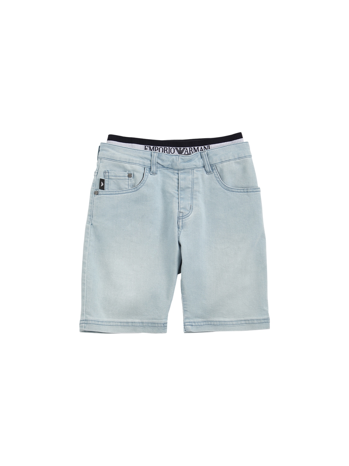 armani mens denim shorts