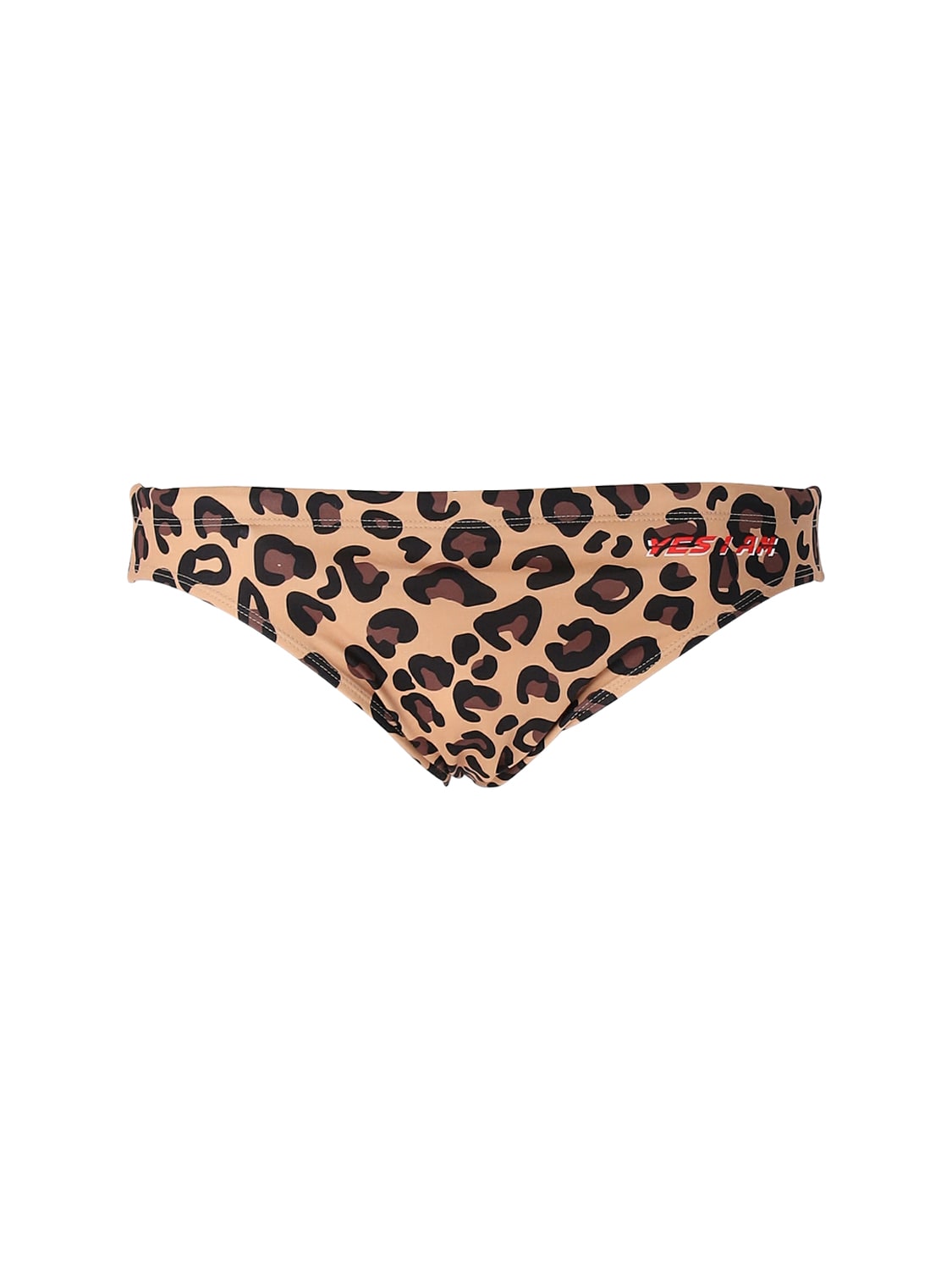 Yes I Am Leo On Fire Printed Tech Swim Briefs In Leopard