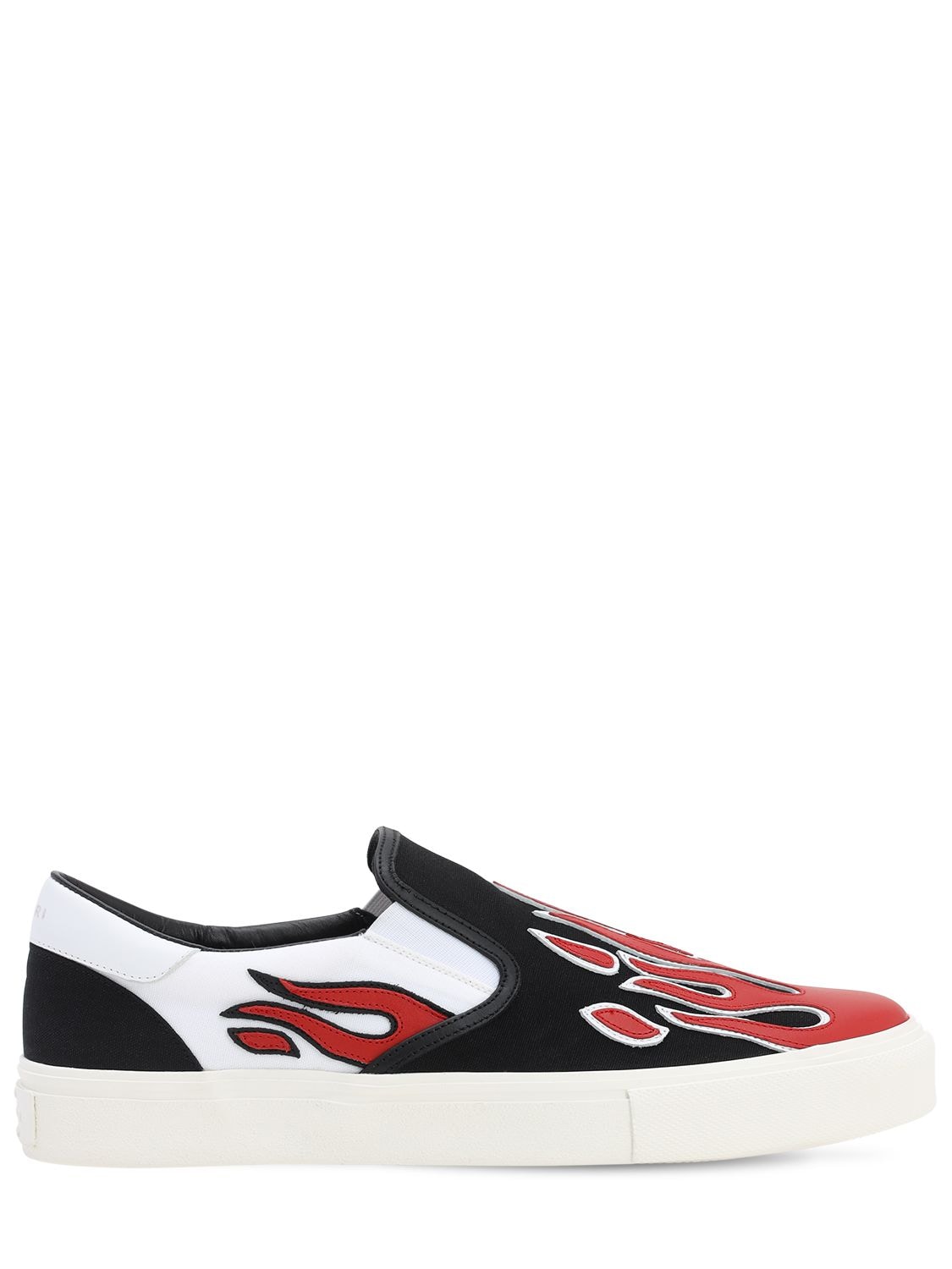 AMIRI FLAME COTTON CANVAS SLIP-ON trainers,71IWUE017-QLDS0