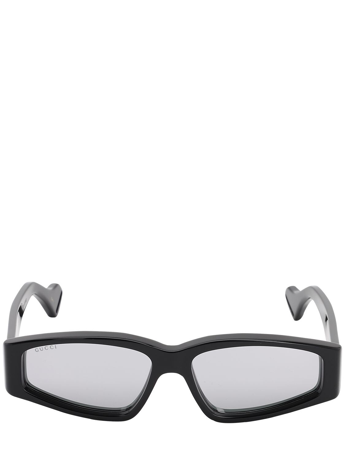 Gucci Squared Sunglasses W/ Mirror Lenses In Black,mirror