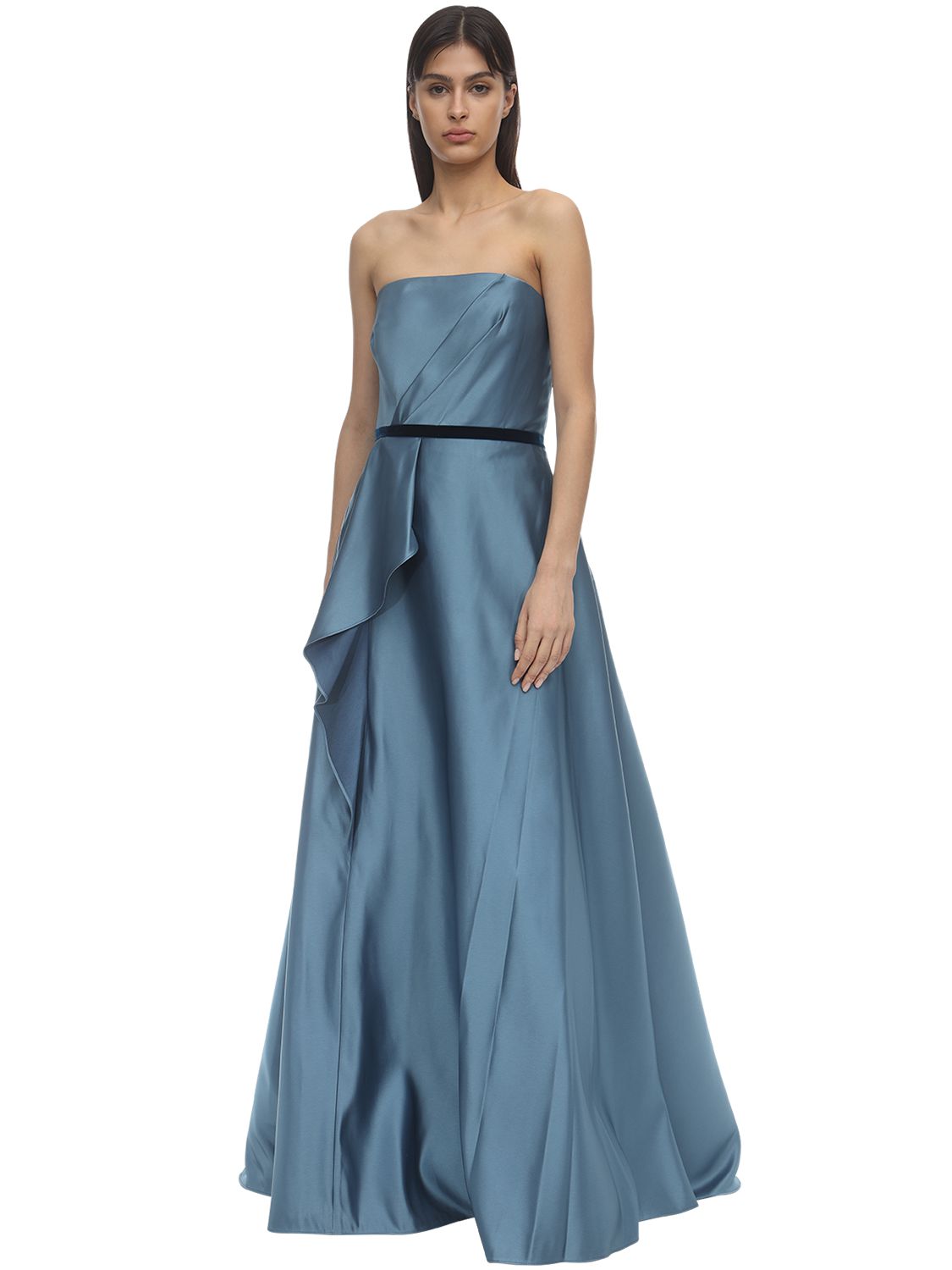 Strapless Satin Gown