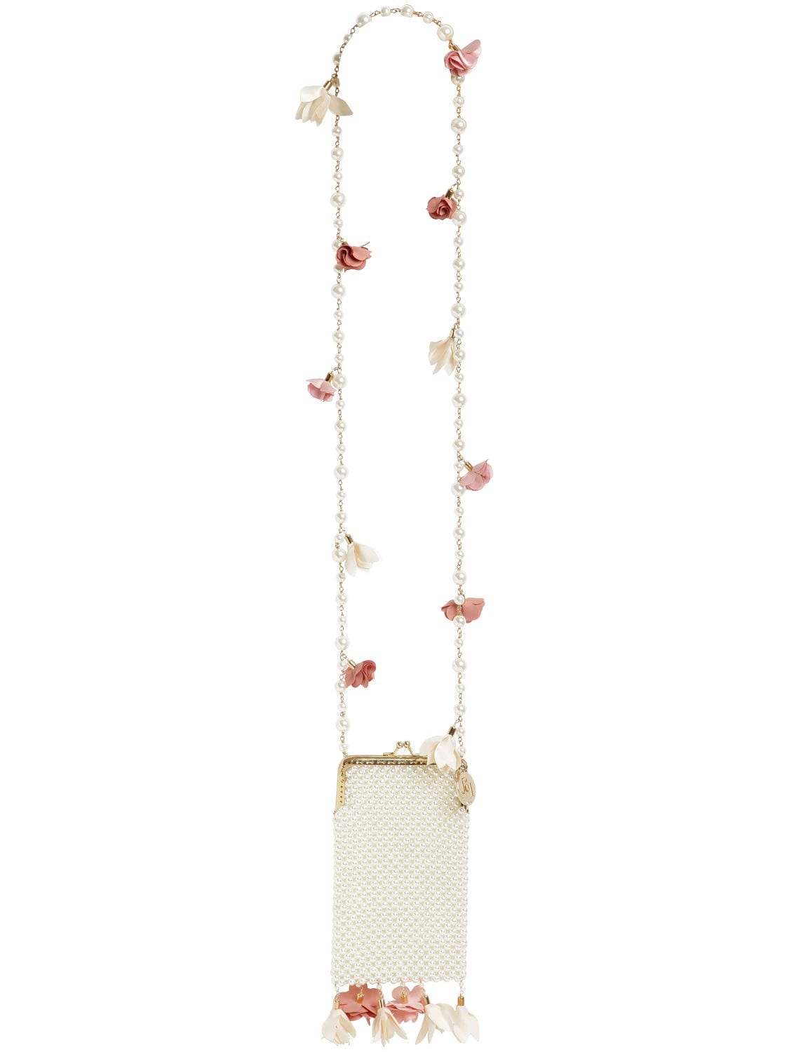 Rosantica Calendula Imitation Pearl Phone Bag In White