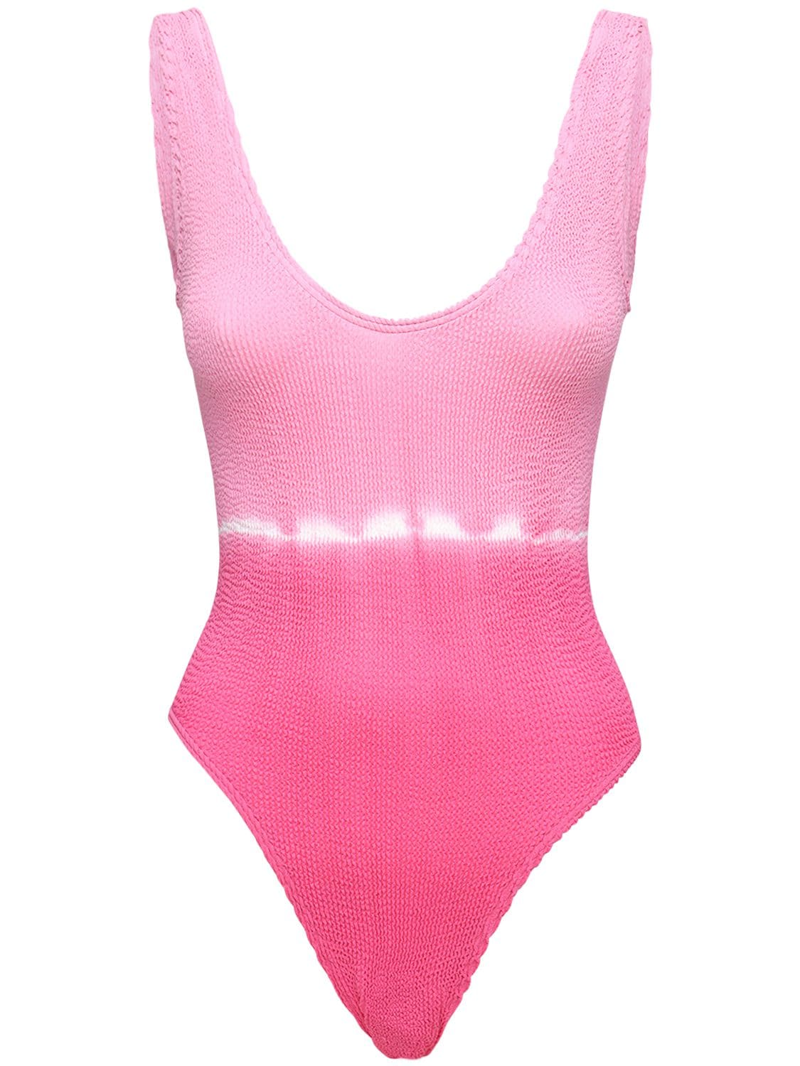 Bond Eye Mara Tie Dye One Piece Swimsuit In Fuchsia,pink