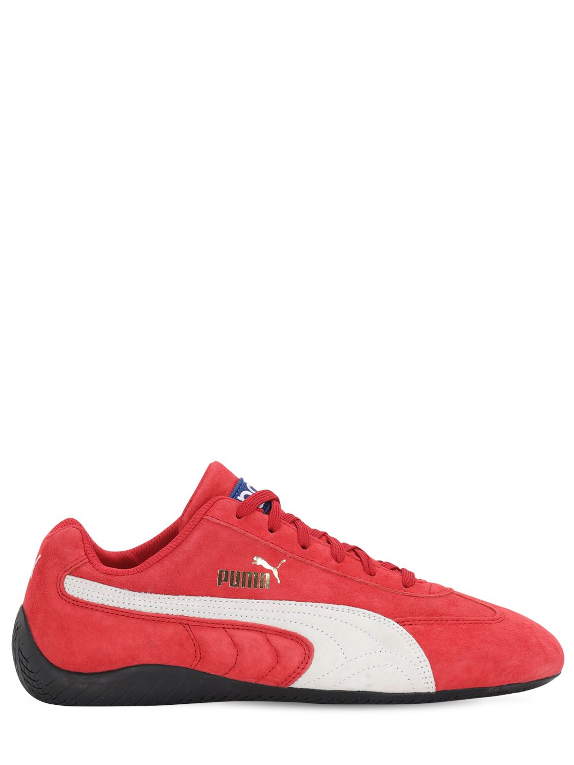 red and white puma shoes