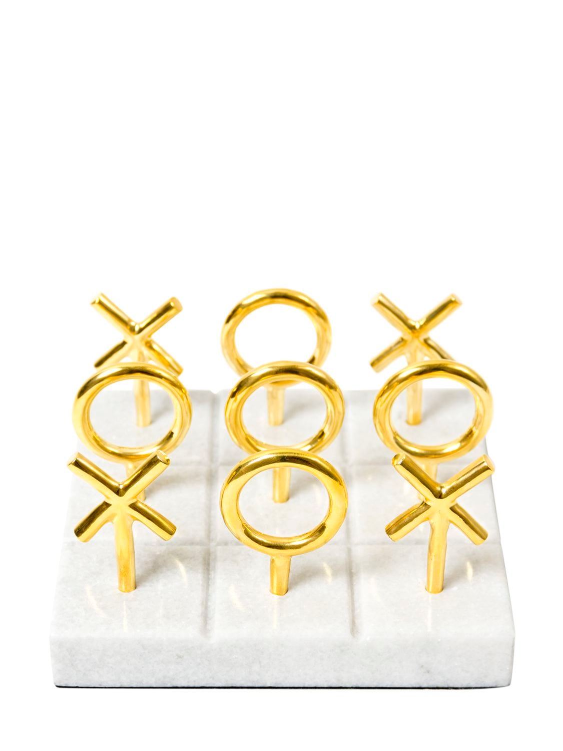 Image of Marble & Brass Tic Tac Toe Set