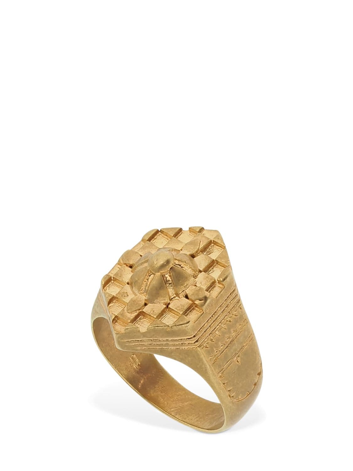 Etro Coat Of Arms Ring In Gold