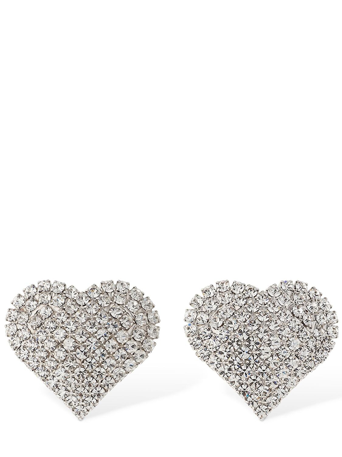 ALESSANDRA RICH SMALL CRYSTAL HEART CLIP-ON EARRINGS,71IWYS008-MDAXIENSWVNUQUW1