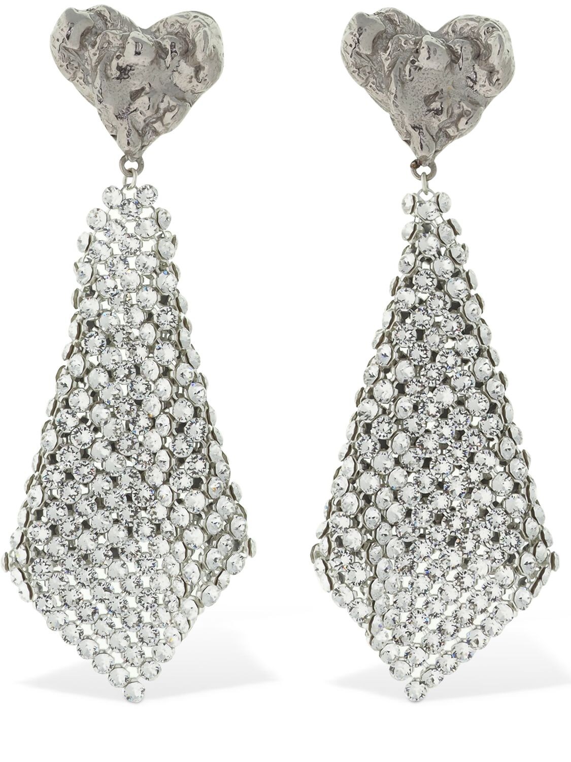 Magda Butrym Lovage Crystal Earrings In Silver