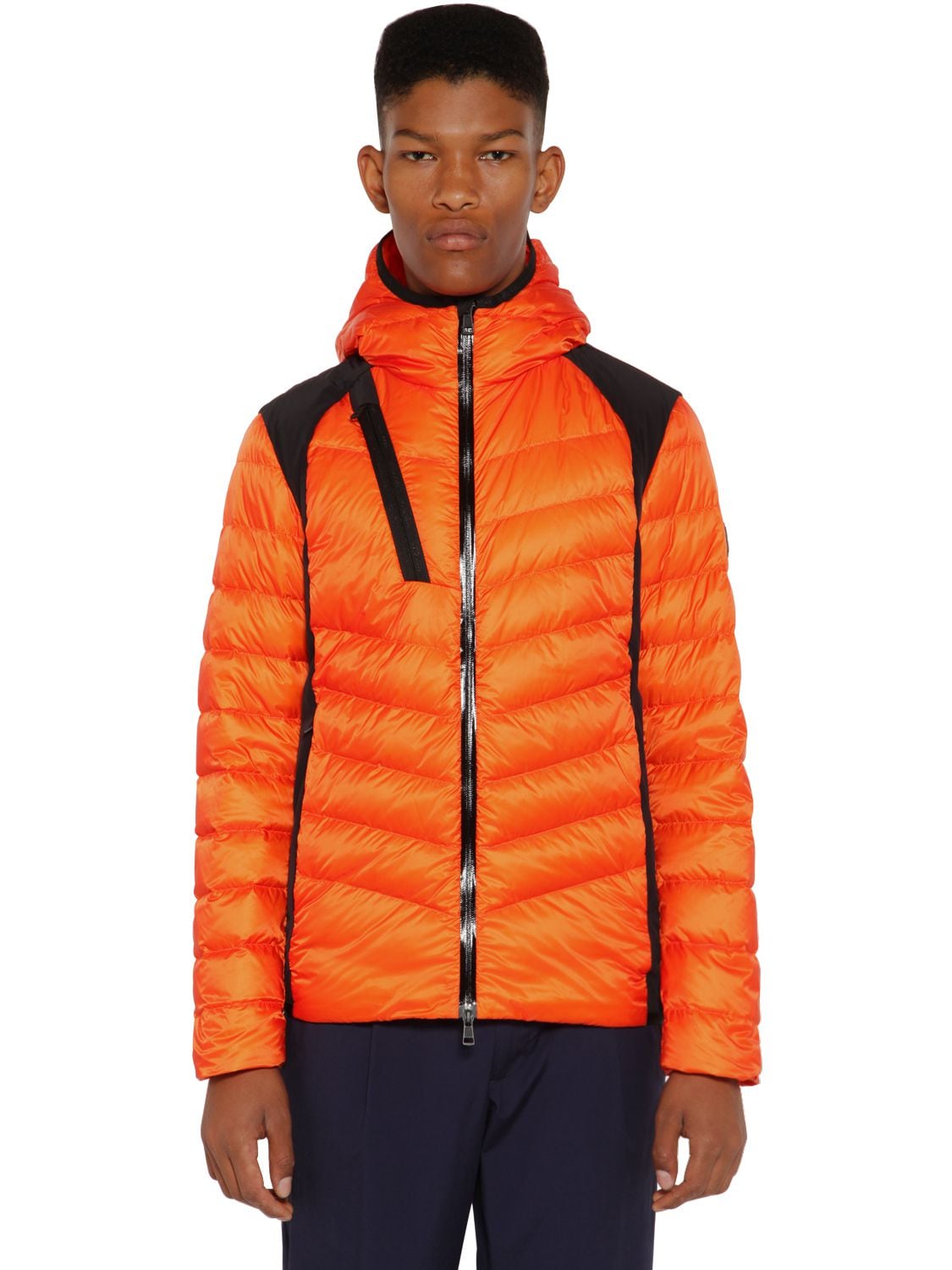 Moncler Deffeyes Nylon Down Jacket In Orange