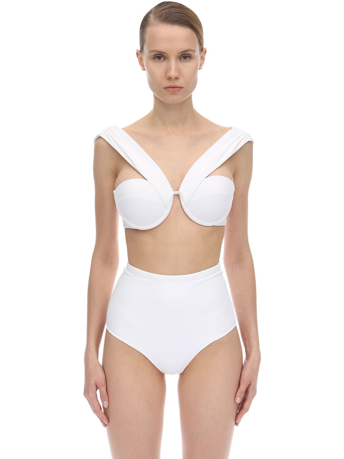 Arabella London The Bardot Bikini Top W/ Underwire In White