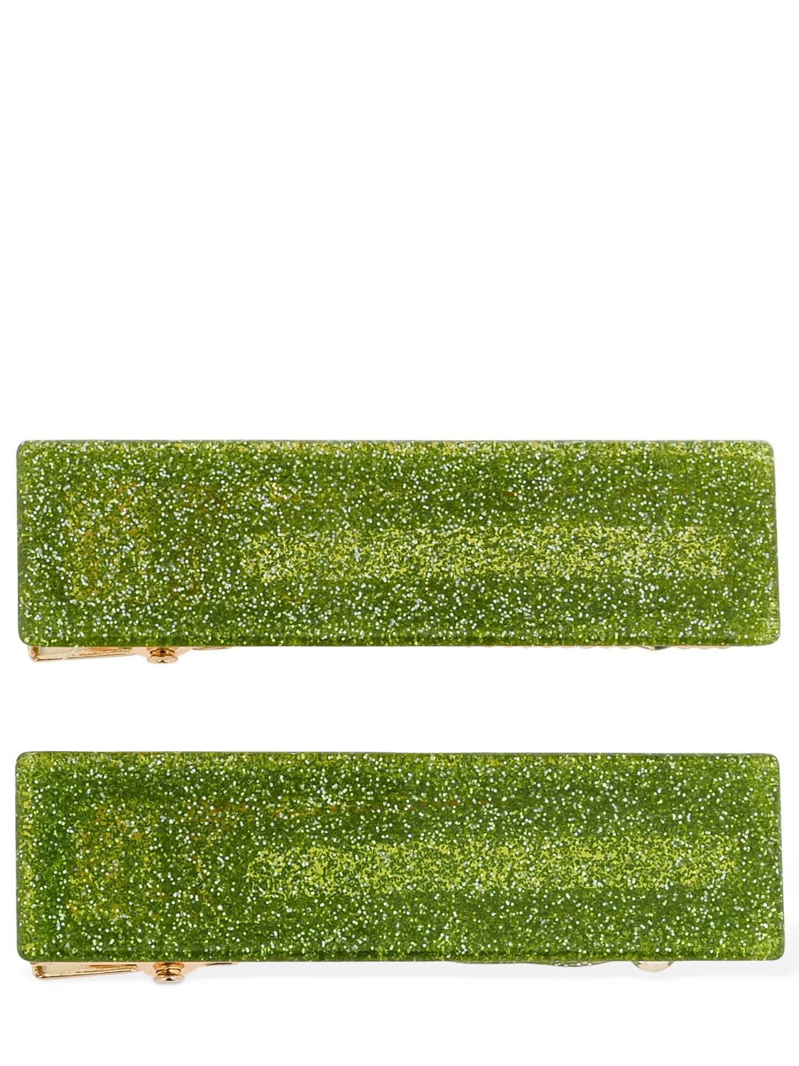 Valet Studio Set Of 2 Clementine Hair Clips In Green