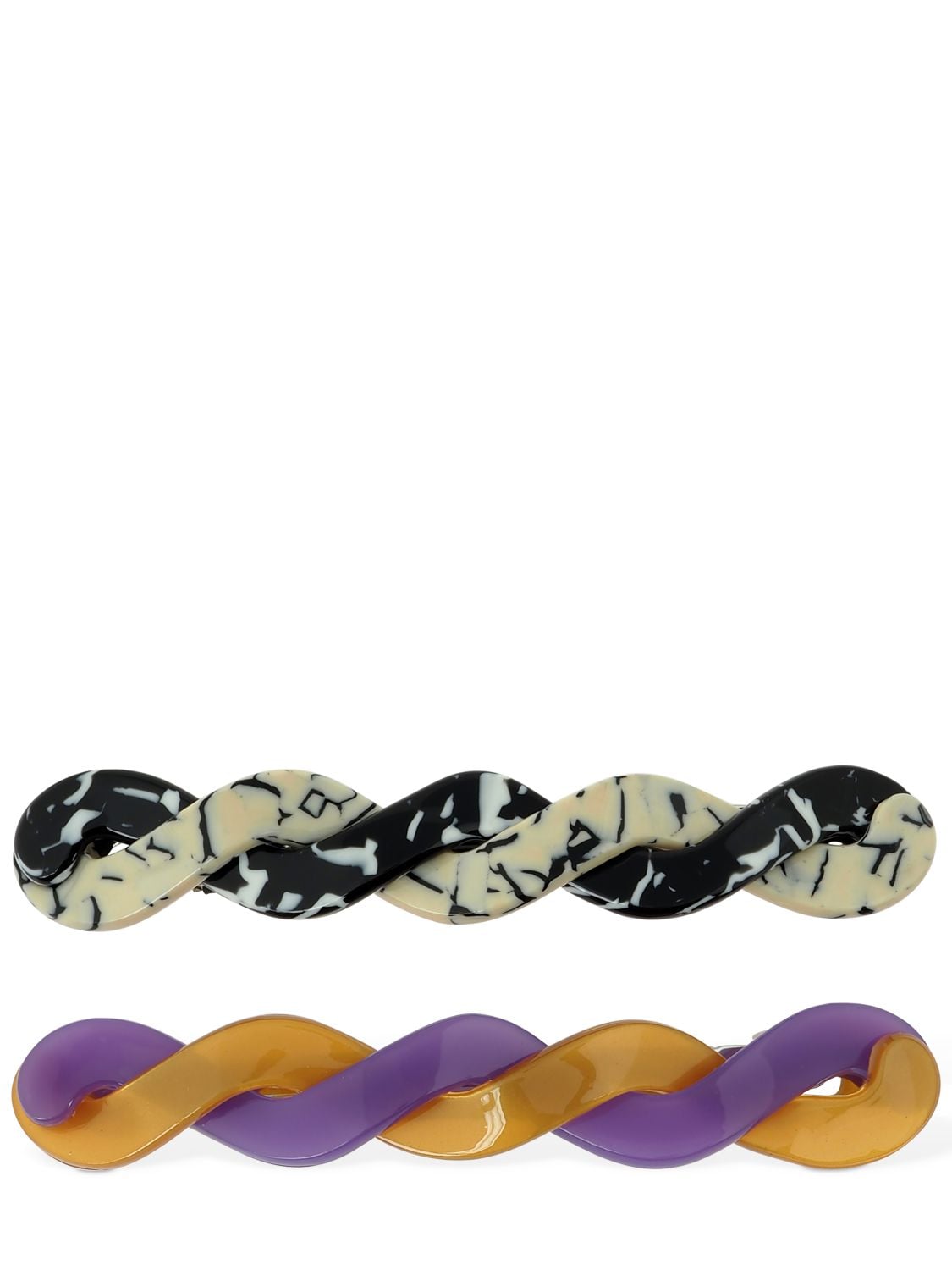 Valet Studio Set Of 2 Willow Hair Barrettes In Multicolor