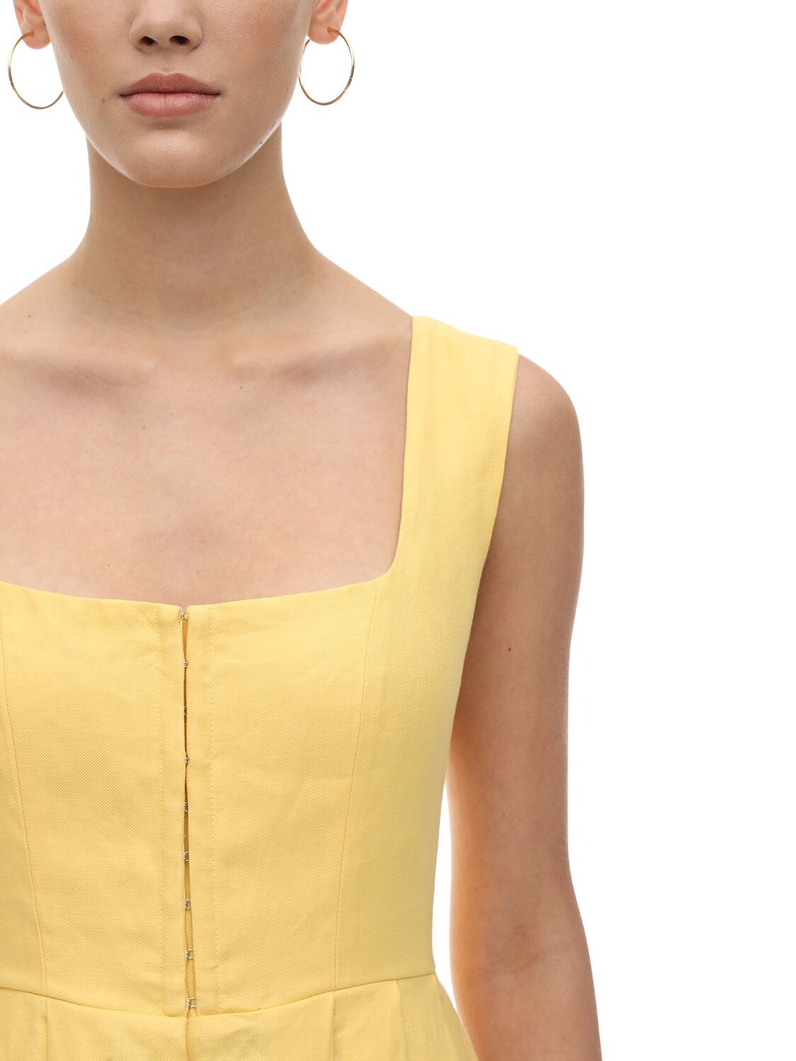 Gioia Bini Exclusive Chiara Linen Dirndl Dress In Yellow Modesens