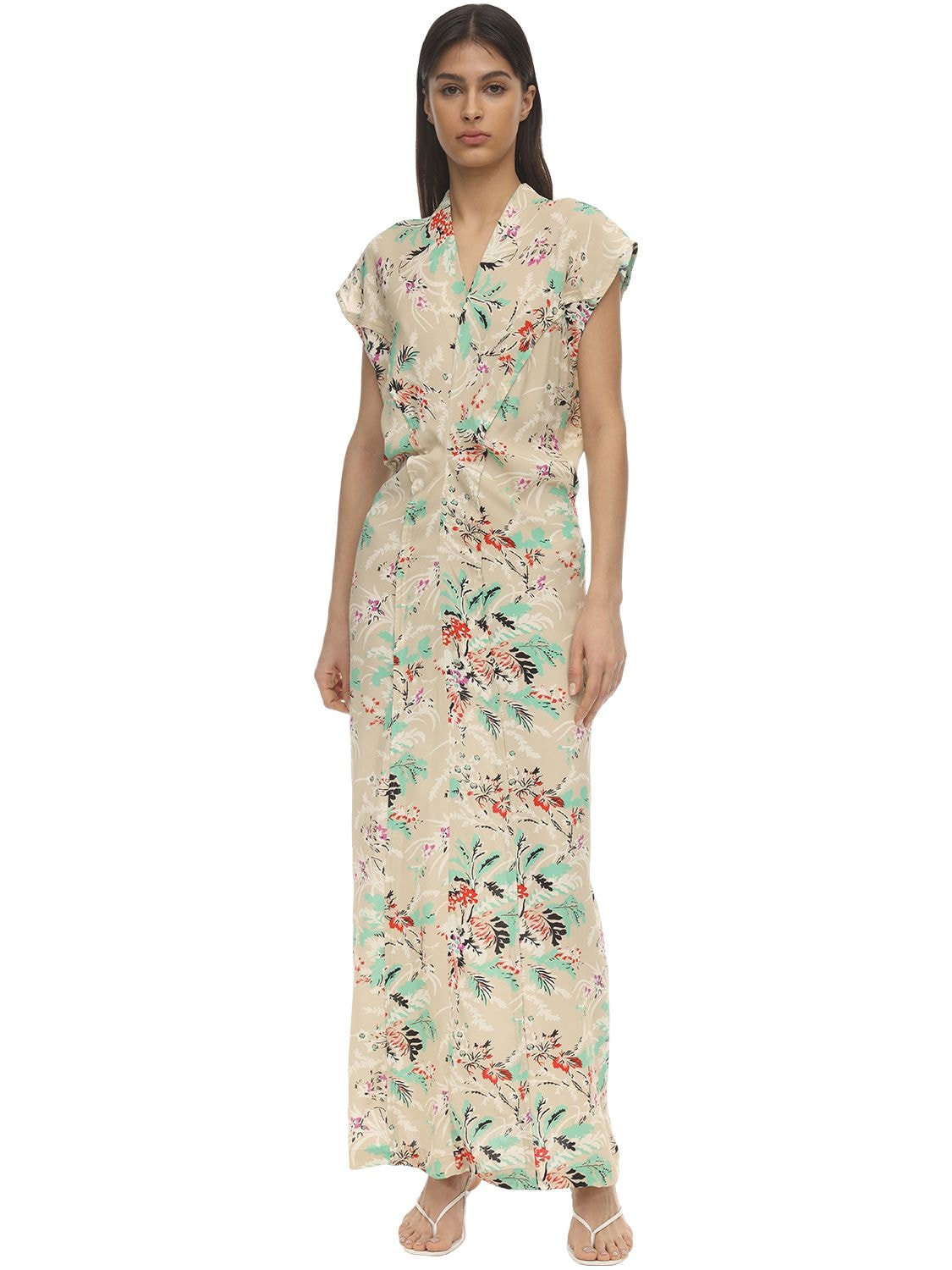 COLVILLE Floral Print Viscose Dress