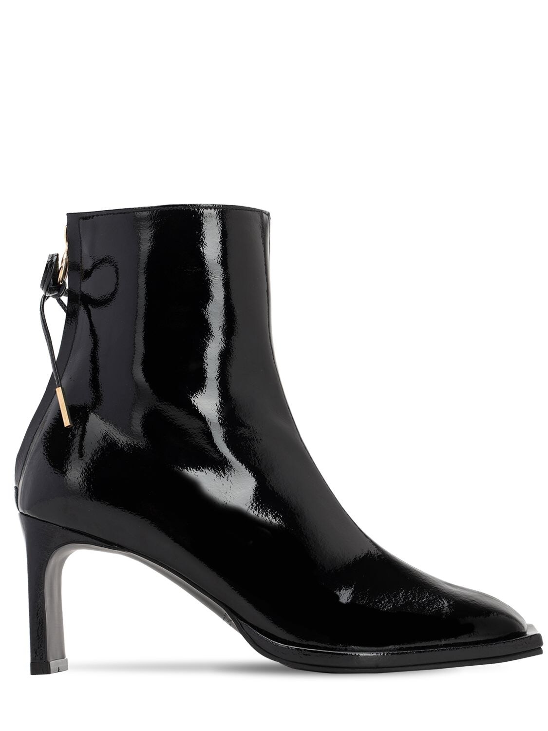 Reike Nen 80mm Patent Leather Ankle Boots In Black