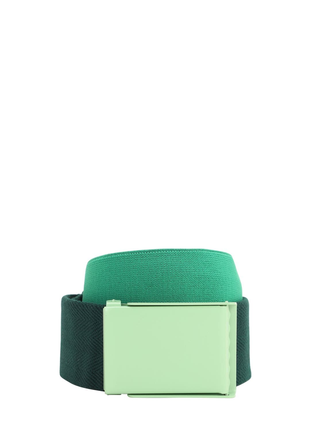Lacoste 40mm Logo Webbing Belt W/ Elastic Insert In Зелёный