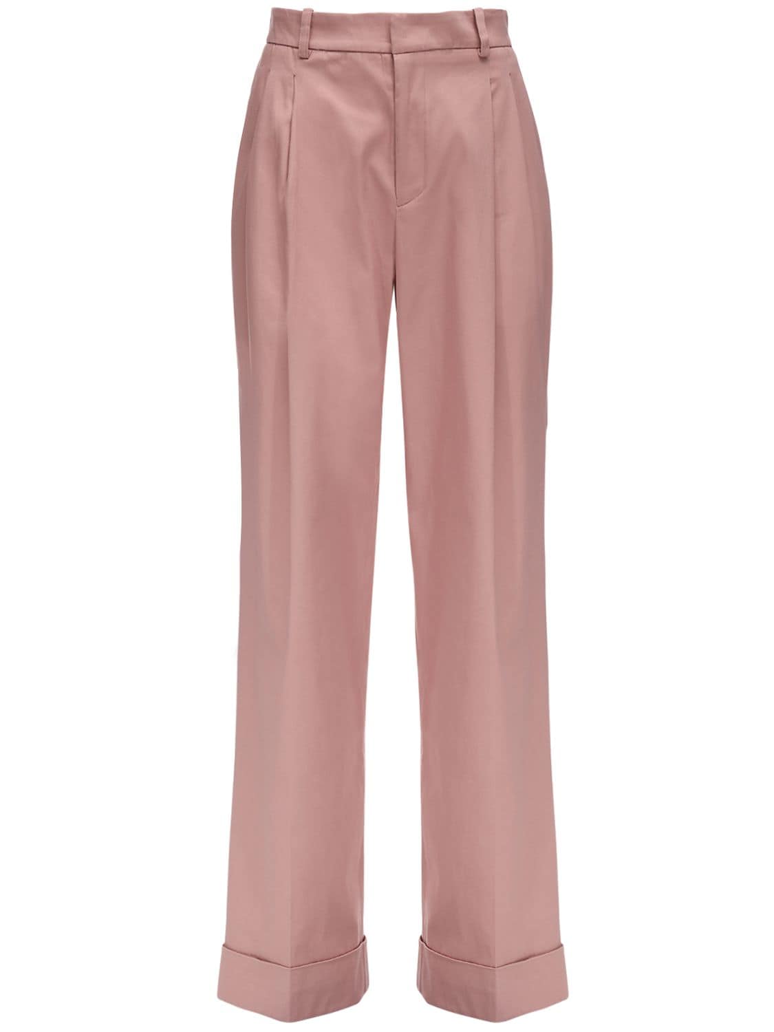 Acheval Pampa Gardel Cotton Satin Trousers In Pink