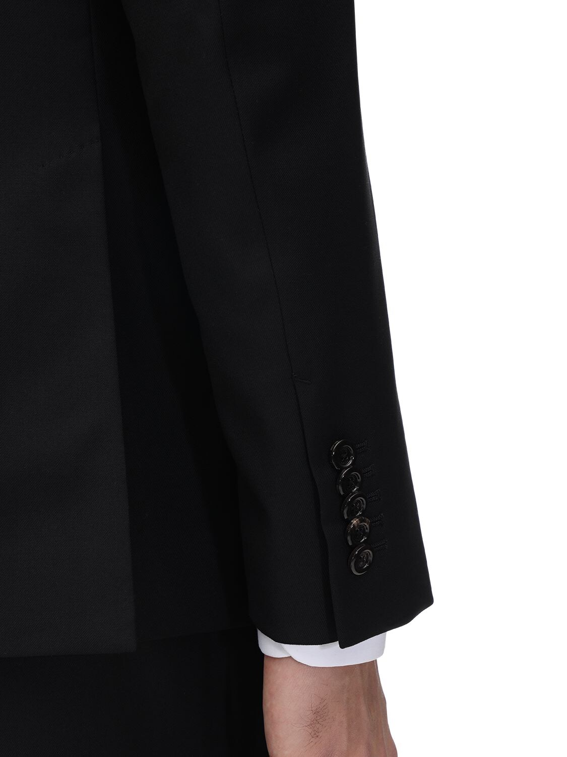 Shop Gucci Natural Wool Blend London Suit In Black