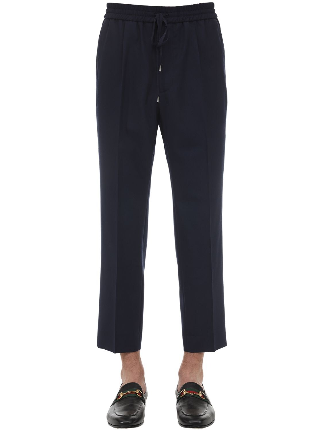 Gucci Tailored Wool Jogging Pants In Blue
