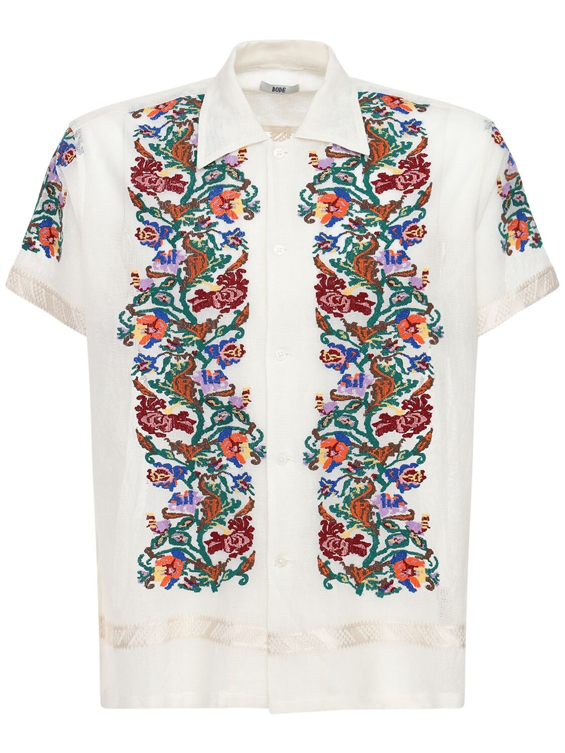 BODE LVR SUSTAINABLE FLORAL JACQUARD SHIRT,71IXC4008-MTQW0