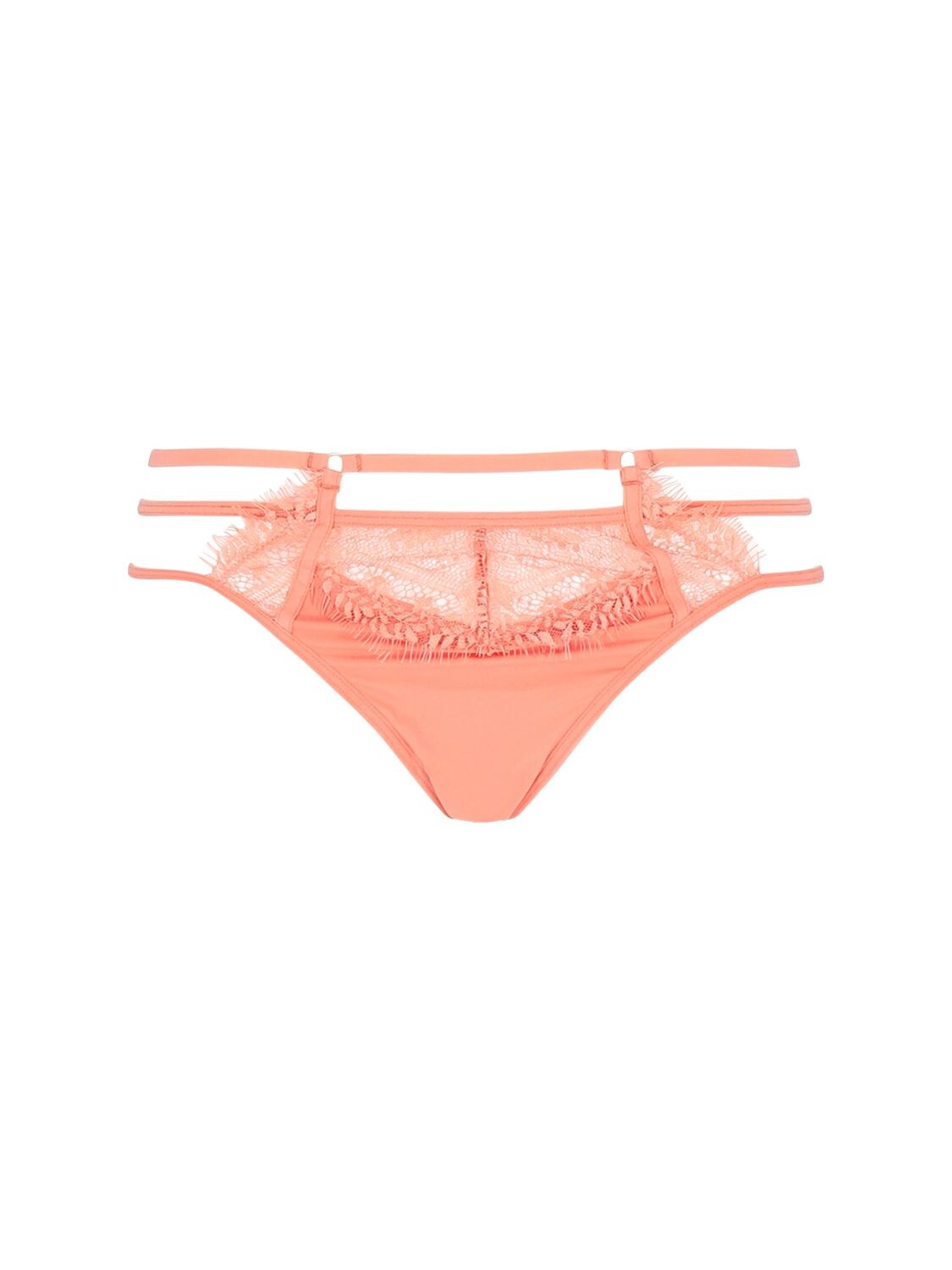 Bluebella Alexandra Lace & Tulle Thong In Pink