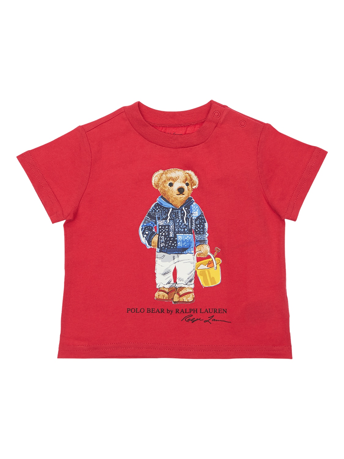 red polo bear shirt