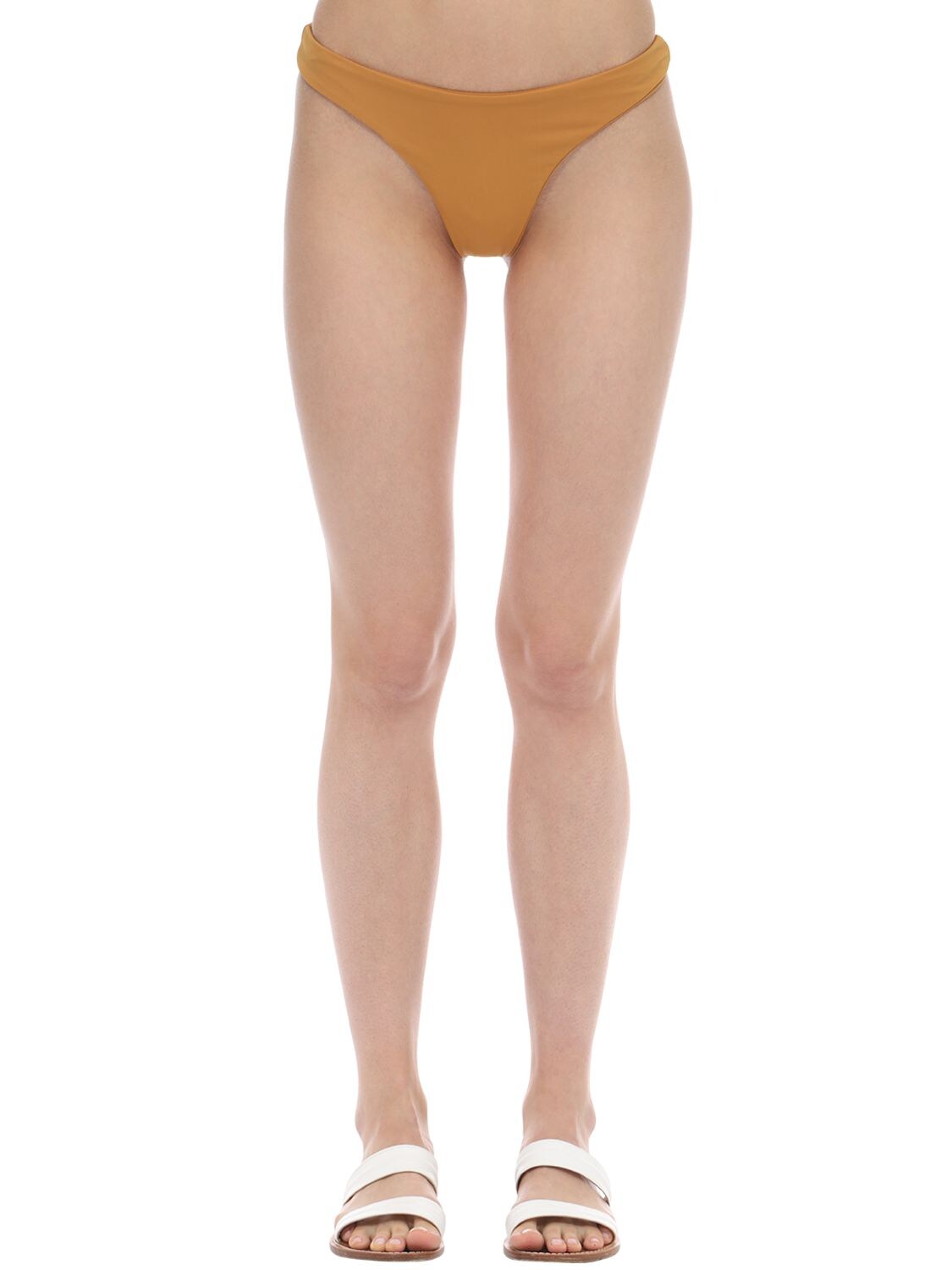 Aexae Magnum Lycra Bikini Bottoms In Gold