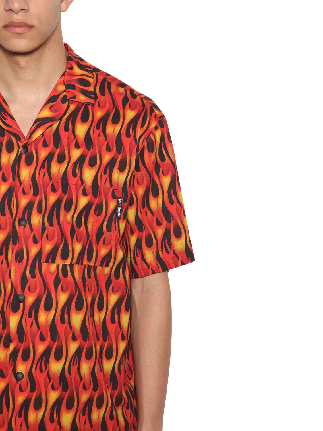 flames bowling shirt