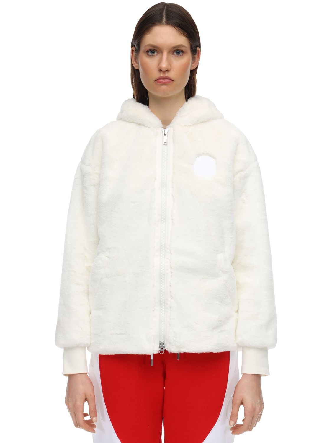 white nike fur jacket