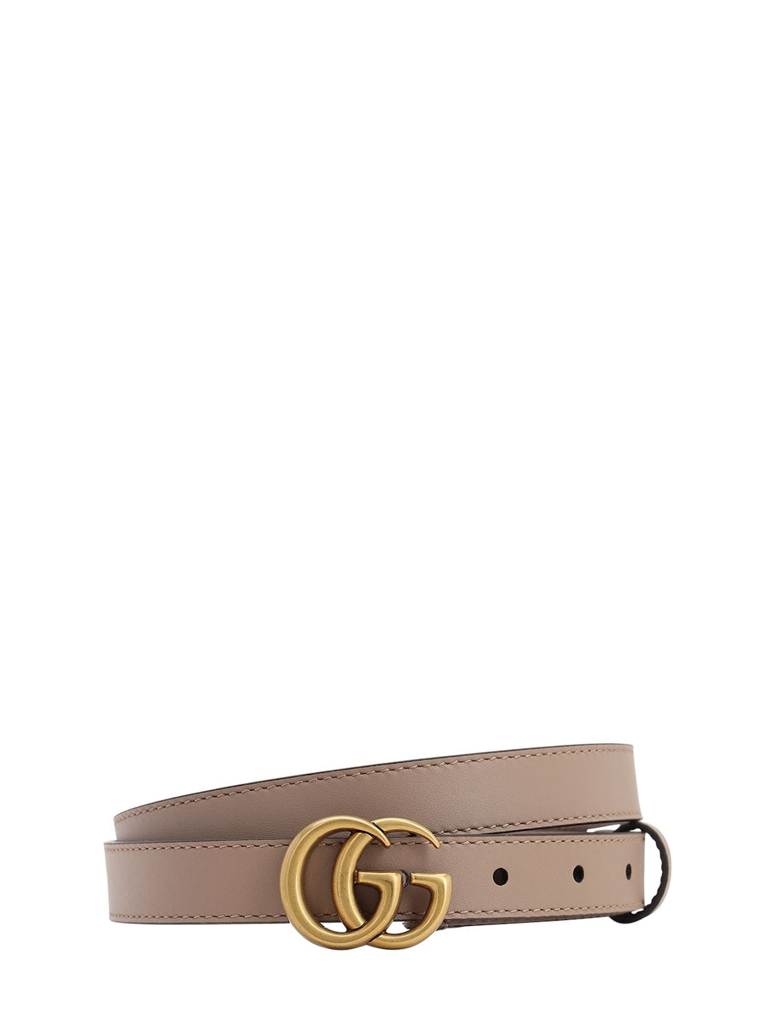 Gucci 20mm Gg Marmont Leather Belt In Porcelain Pink