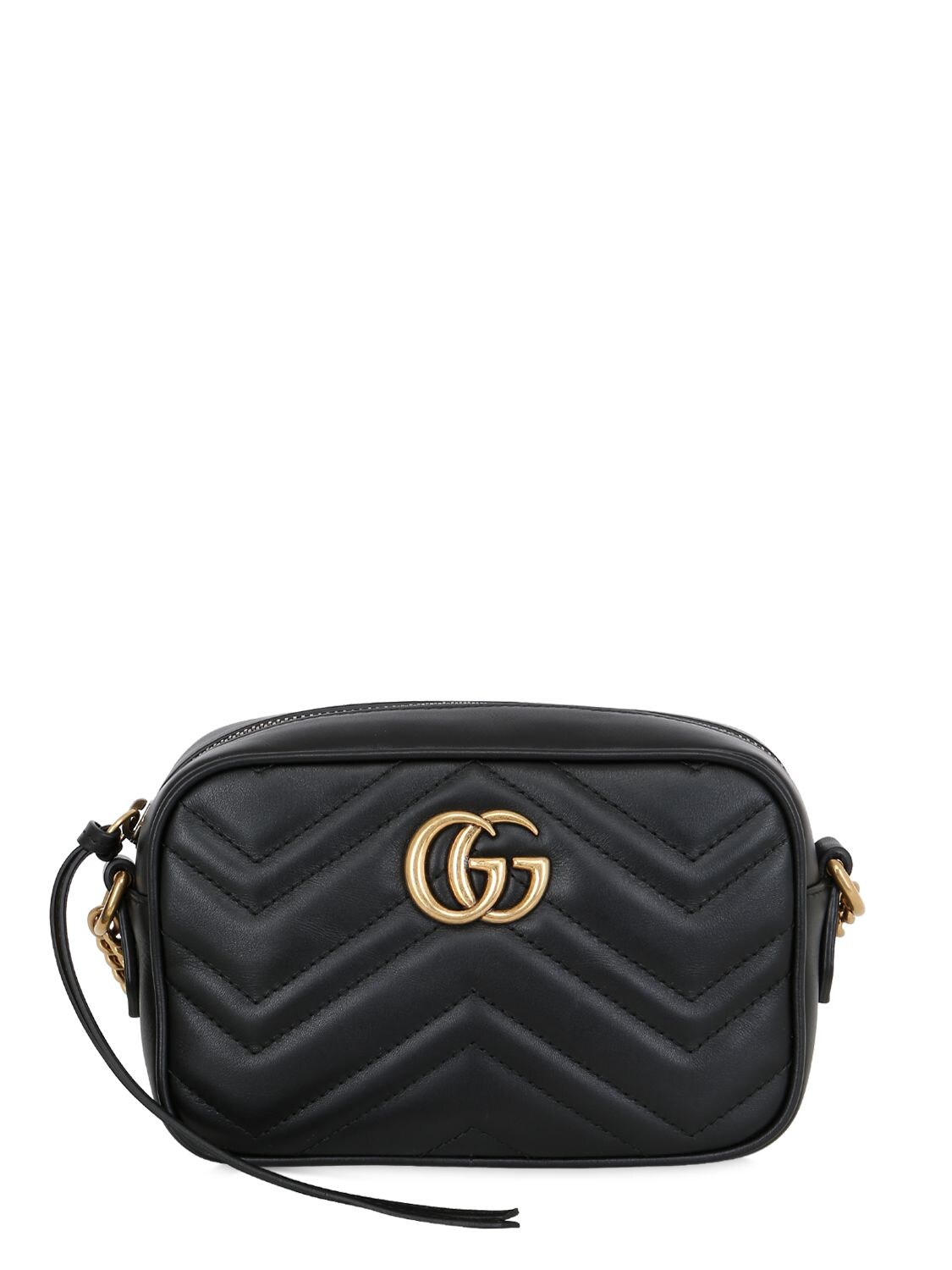 Gucci Gg Marmont Camera Small Quilted Leather Shoulder Bag In Black ...