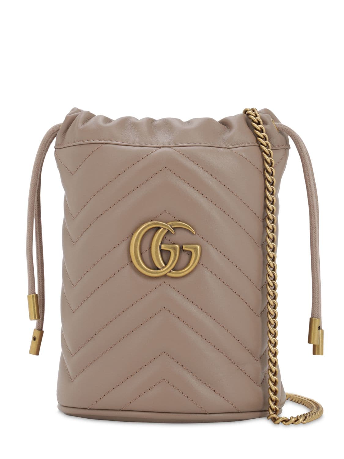 Gucci Mini Gg Marmont 2.0 Leather Bucket Bag In 5729 Porcel | ModeSens