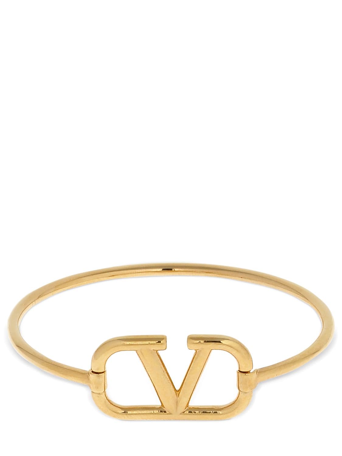 Valentino Garavani Valentino Logo Cuff Bracelet In Gold | ModeSens