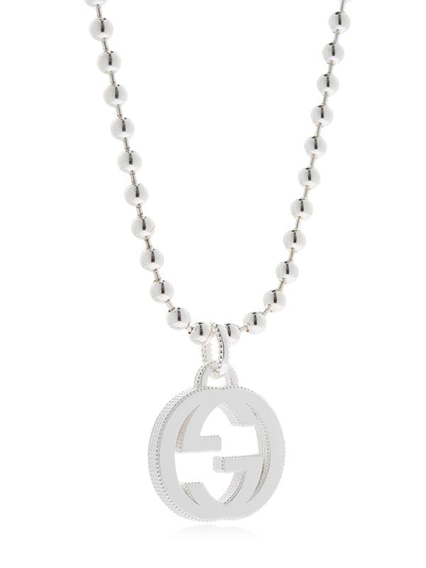 Gucci Interlocking G Necklace In Silver