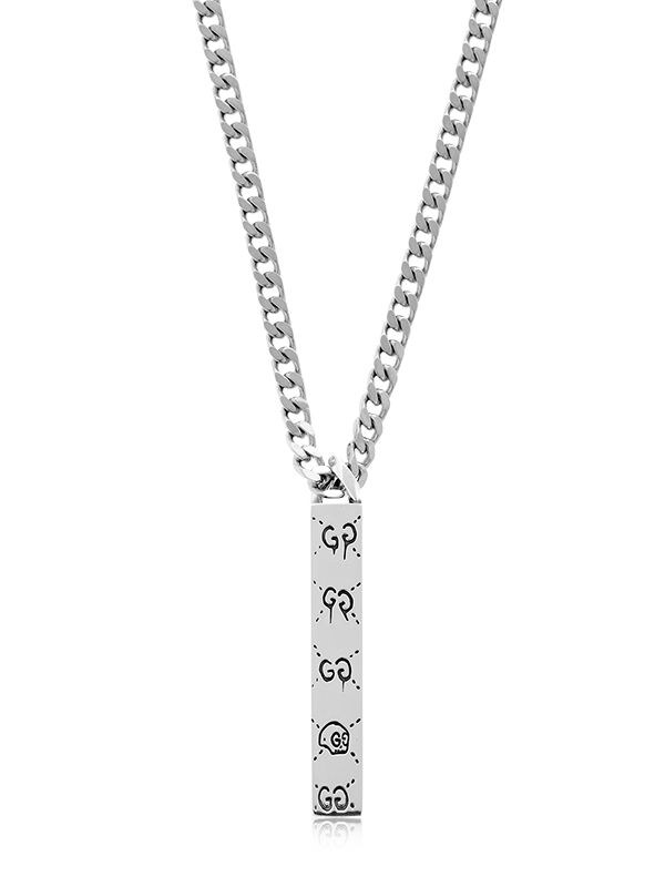 Gucci Ghost Chain Necklace In Silver