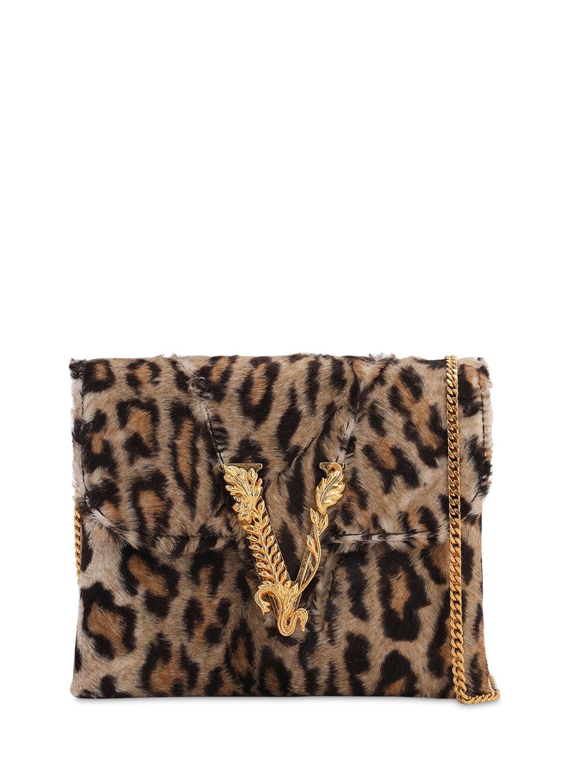 Versace Leopard Printed Shoulder Bag