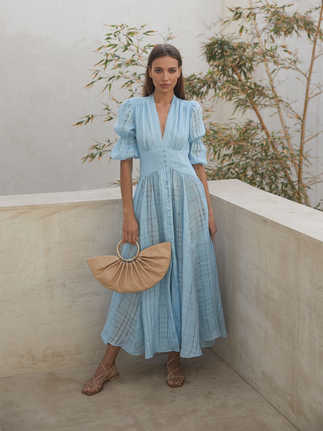 CULT GAIA WILLOW EYELET LACE MIDI DRESS