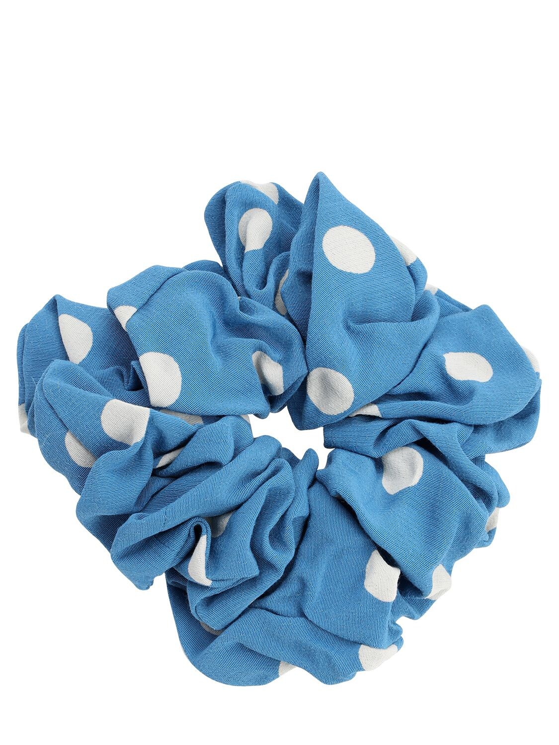 Marc Jacobs Polka Dot Printed Scrunchie In Blue,white