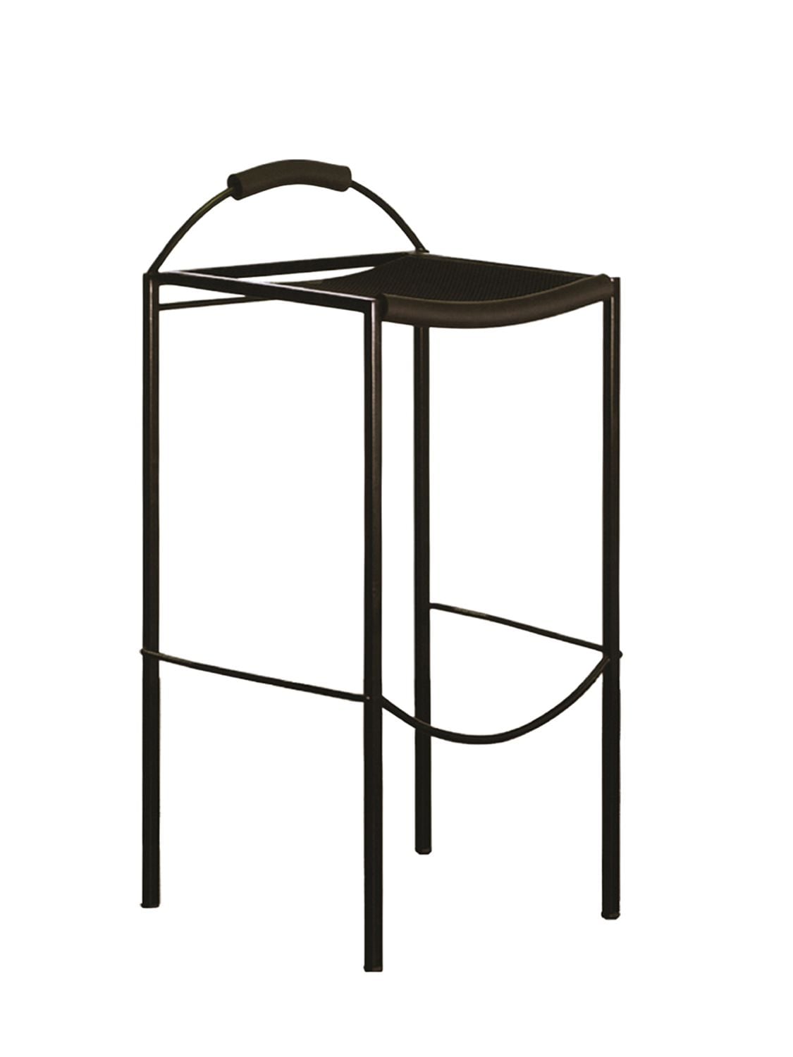 Zeus + Dione High Metal Stool In Black