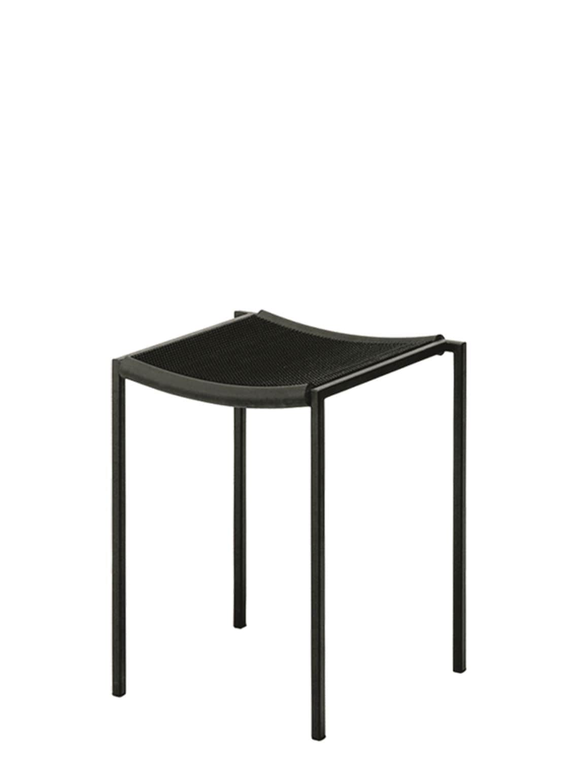 Shop Zeus + Dione Low Metal Stool In Black