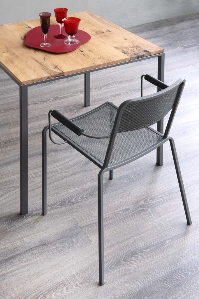 Shop Zeus + Dione Ginger Metal Armchair In Grey