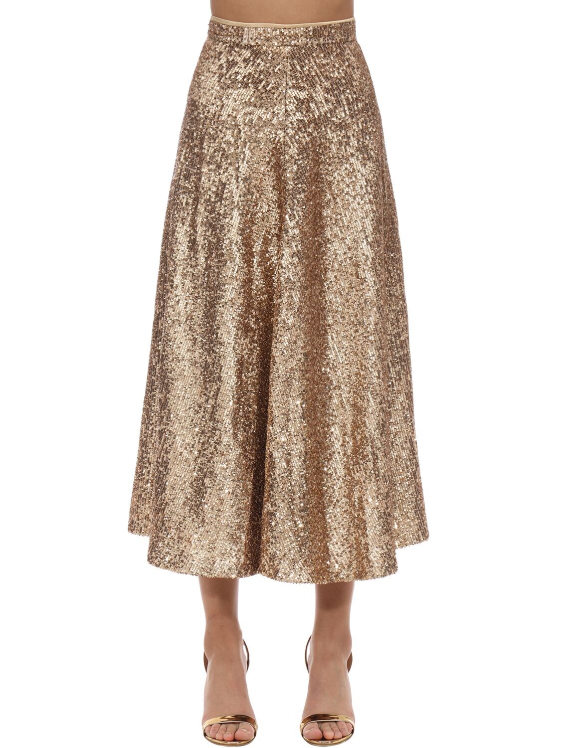 IN THE MOOD FOR LOVE HIGH WAIST SEQUINED MIDI SKIRT,71IXKL019-VE9CQUNDTW2