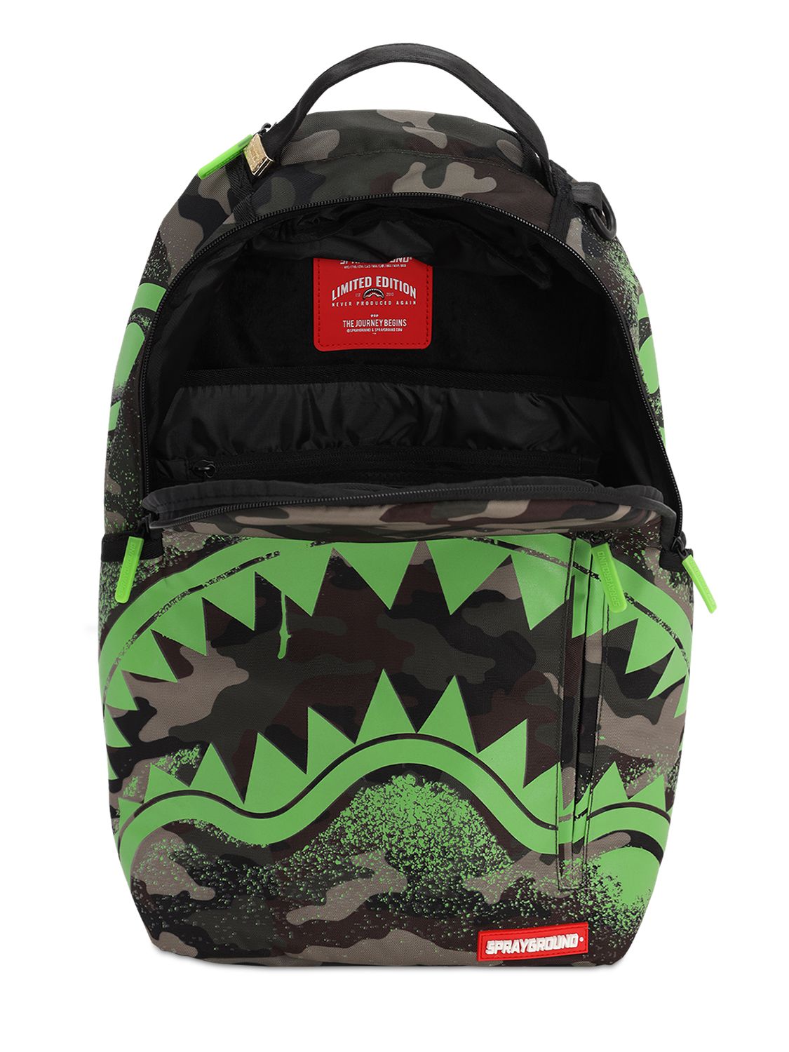 SPRAYGROUND GLOW IN THE DARK CAMO SHARK BACKPACK