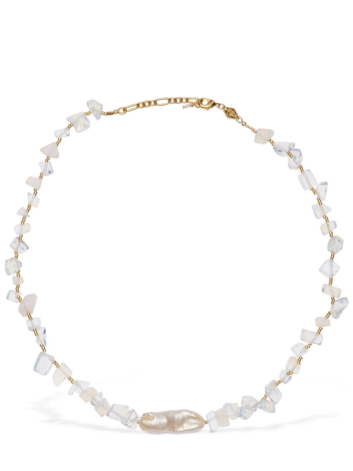 Anni Lu Ines Crystal Necklace In Transparent