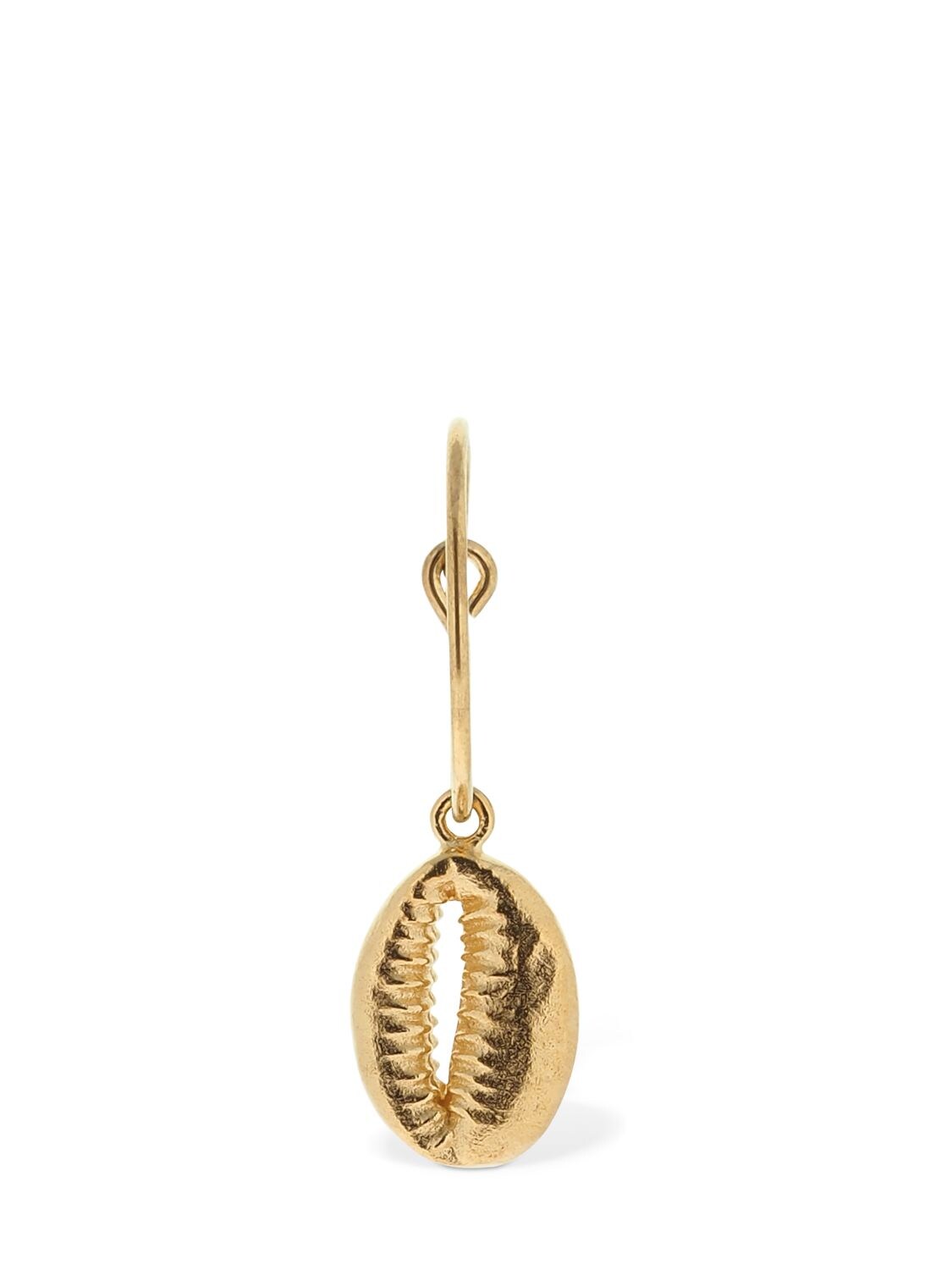 Anni Lu Cowry Shell Hoop Mono Earring In Gold