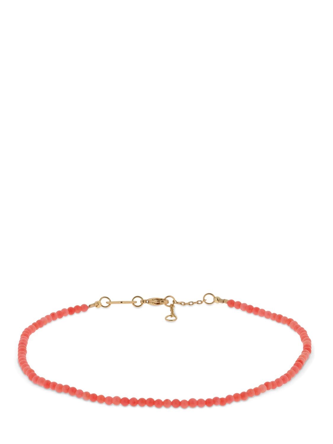 Anni Lu Wave Anklet In Pink