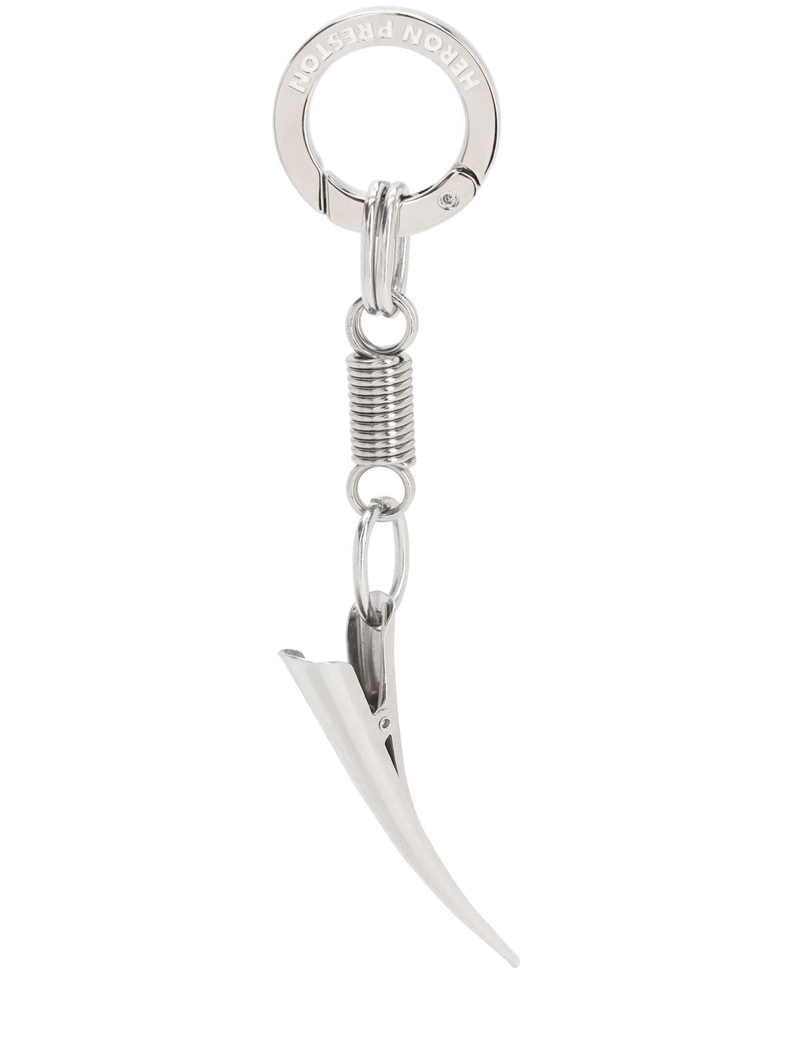 Heron Preston Pin & Metal Keychain In Silver