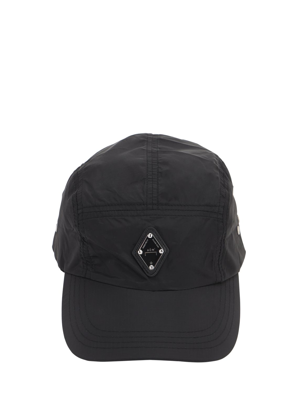 A Cold Wall Nylon Baseball Hat W Rhombus Badge Black Luisaviaroma