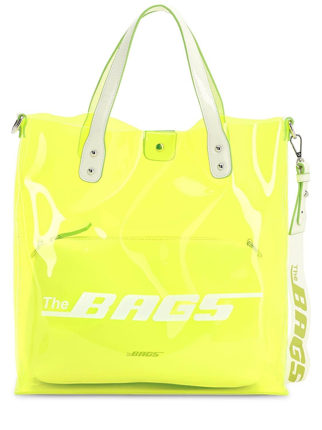 The Bags Transparent Shopper In Neon Yellow