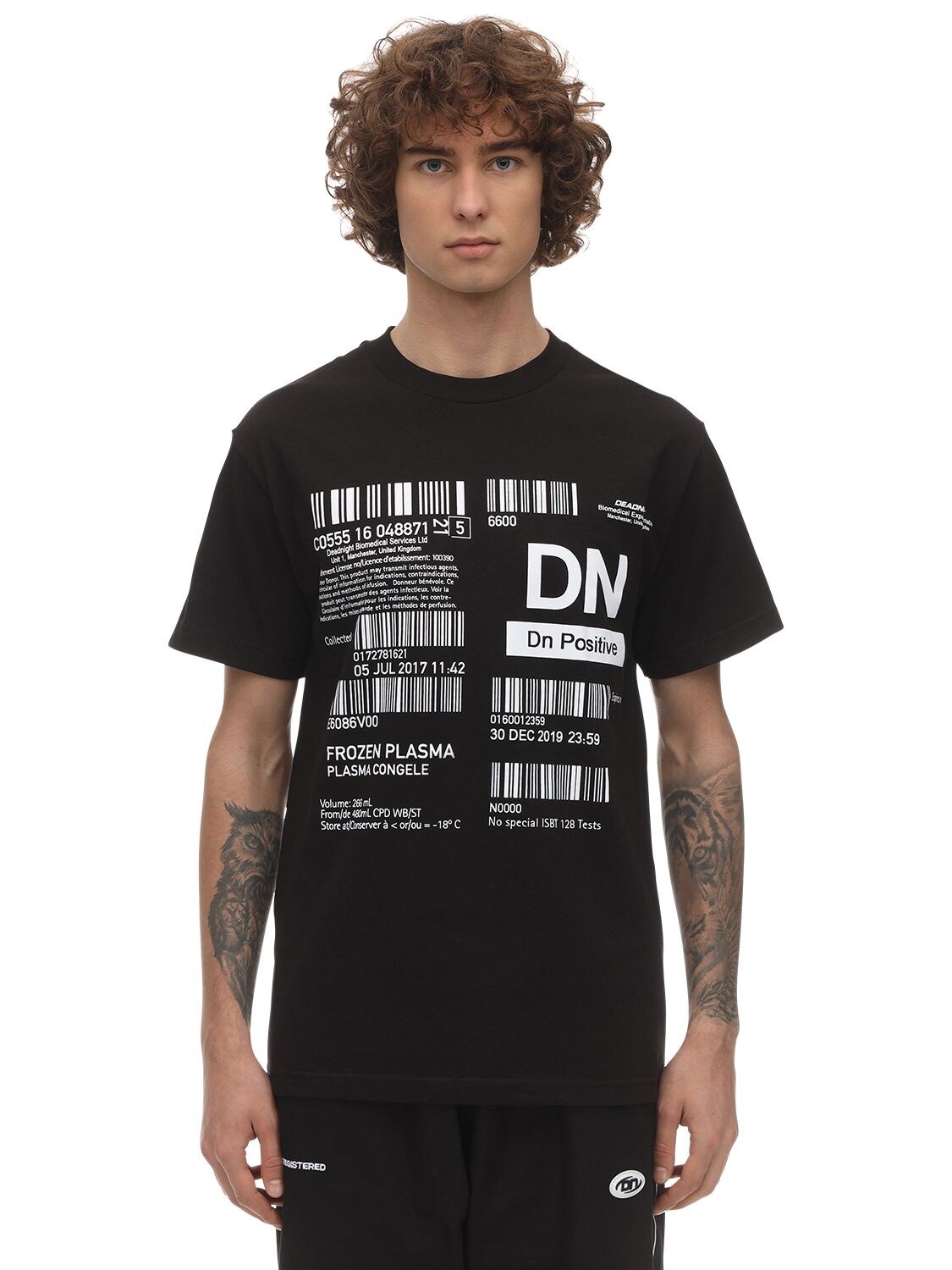 Deadnight Dn Positive Printed T-shirt In Black